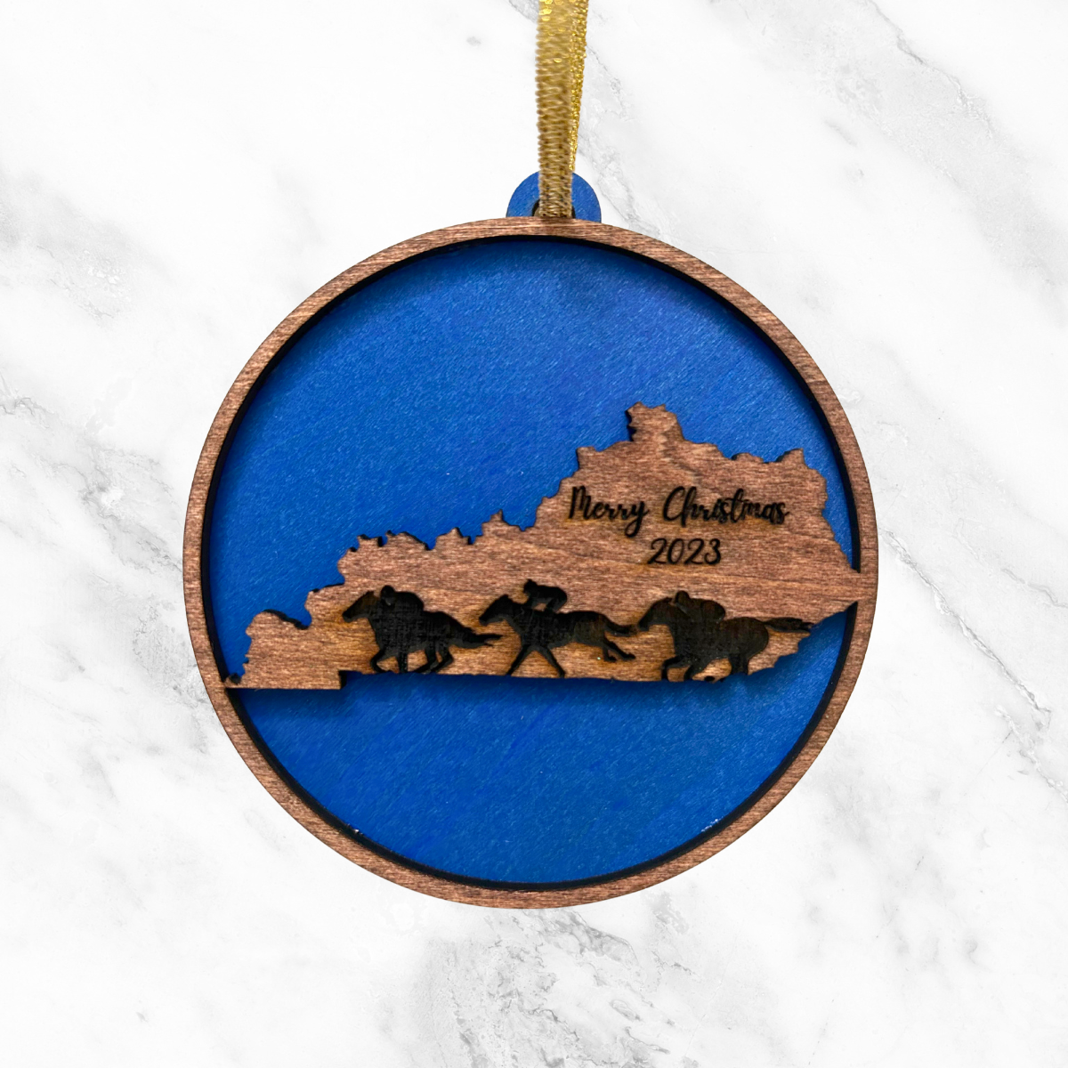 Wood Ornament - "Christmas in Kentucky