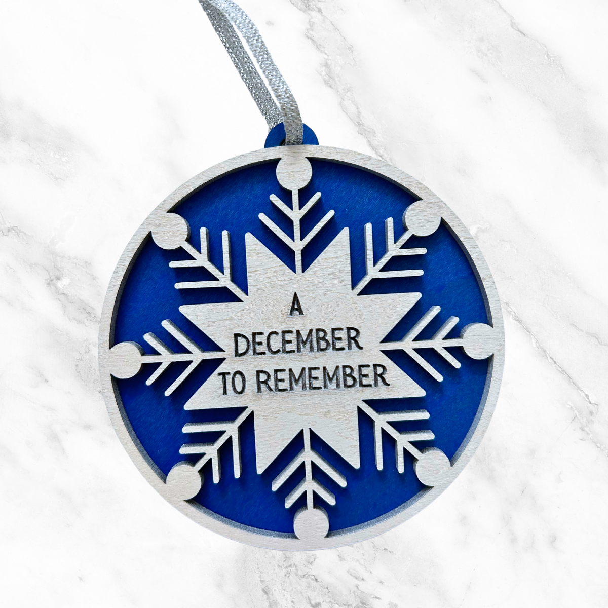 Wood Ornament - "December to Remember"